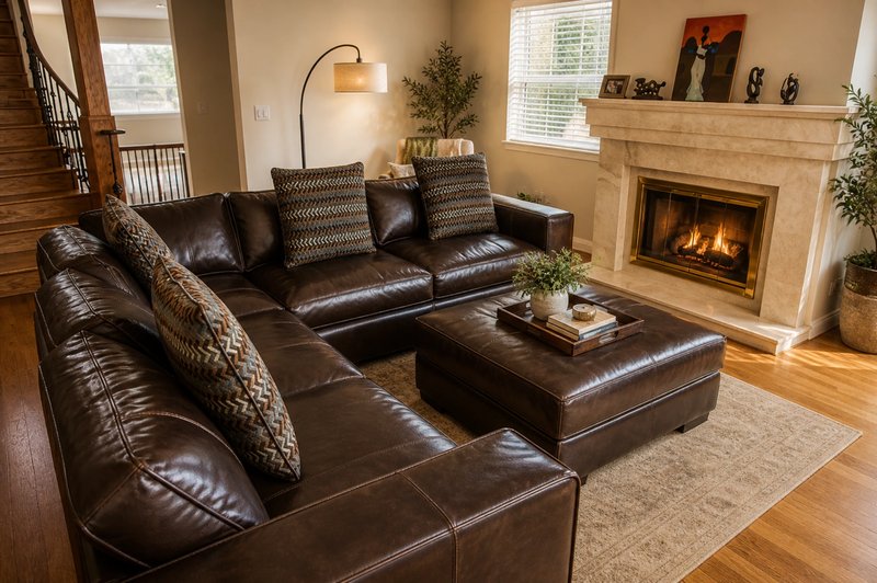 Therapy lounge with fireplace at Elijah's House residential rehab in Pasadena, CA